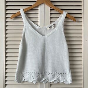 Wallflower White Knit Tank Top